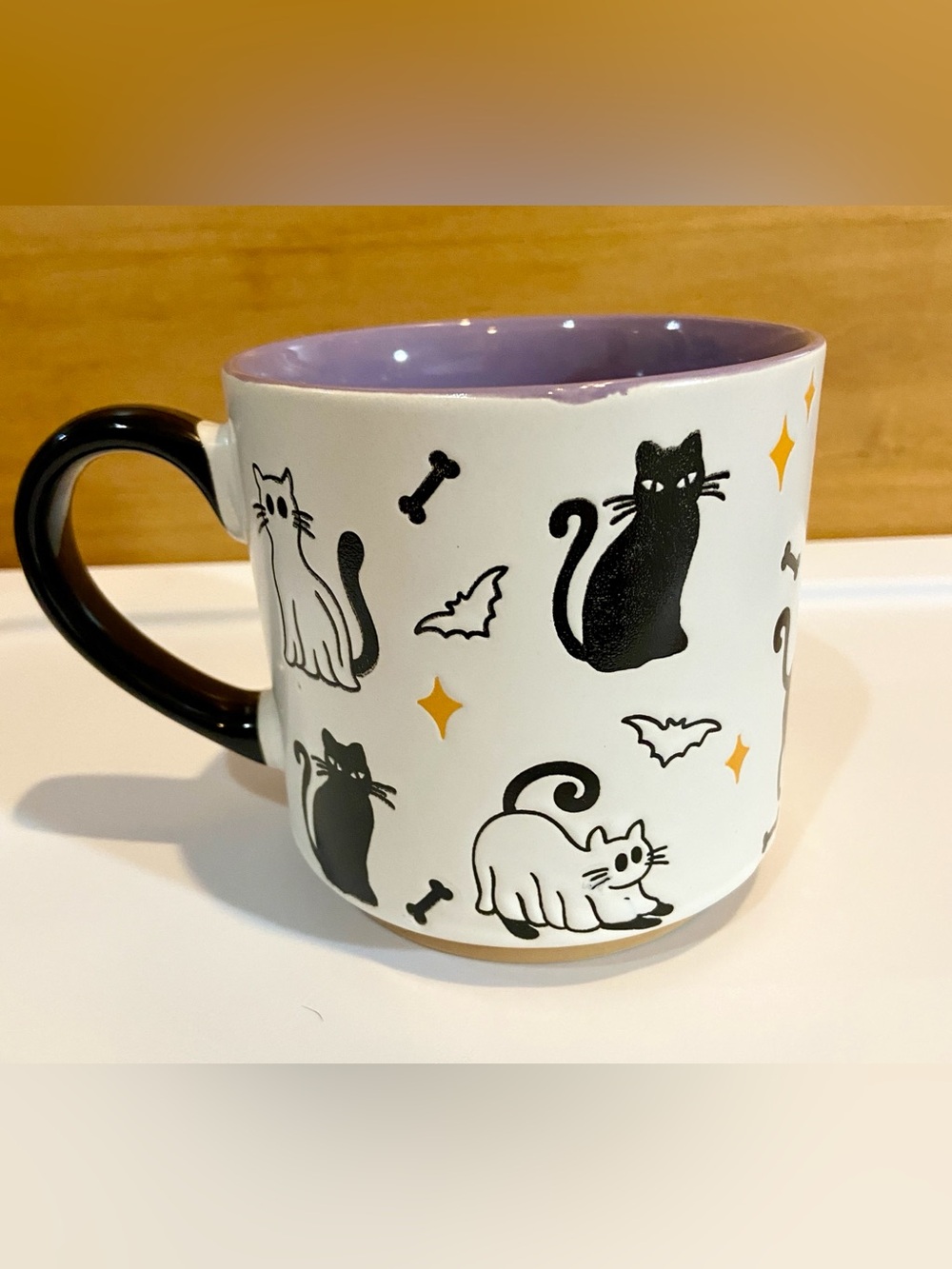 Eli and Anna Handmade Ceramics Halloween Mug with Cats